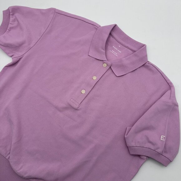 Everlane Tops - NWOT Everlane Women's The Organic Cotton Big Polo Short Sleeve Shirt Top, Mauve